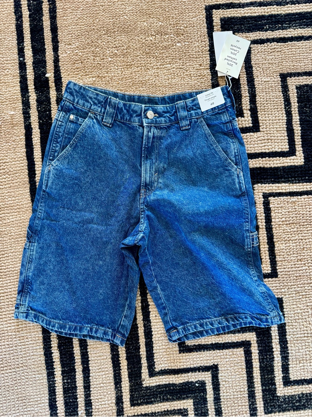 H&M Boy’s Dark Blue Denim Shorts - Casual Carpenter Style